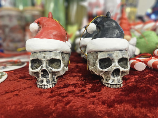 Santa Skeleton Ornaments